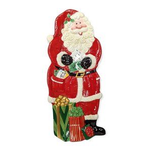 Fitz & Floyd Essential Snack Therapy Santa Plate